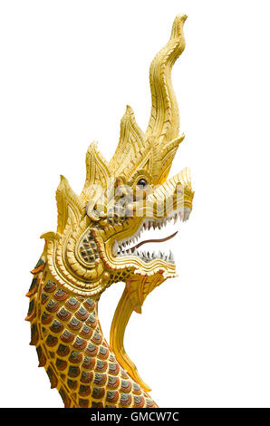 Na ga statue on white background of Thailand with clipping paths. Stock Photo