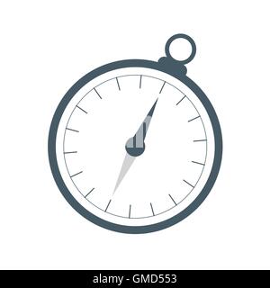 Stylized icon of a colored compass on a white background Stock Vector