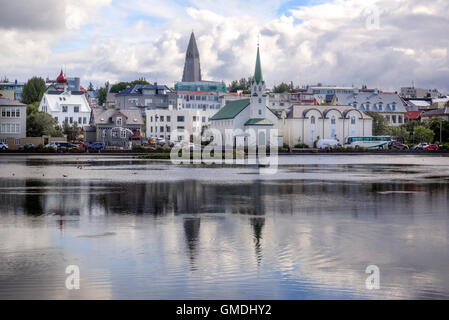 Frikirkjan I Reykjavik Church & Hallgrimskirkja, Reykjavik, Iceland ...