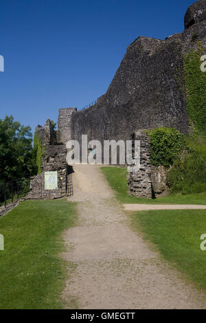 Dinefwr Castle with path from east Stock Photo