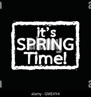it Spring time typography Illustration design Stock Vector
