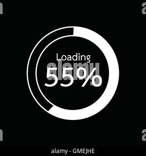 Circle Loading , Progress Bars indicator Icon Illustration design Stock Vector