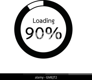 Circle Loading , Progress Bars indicator Icon Illustration design Stock ...
