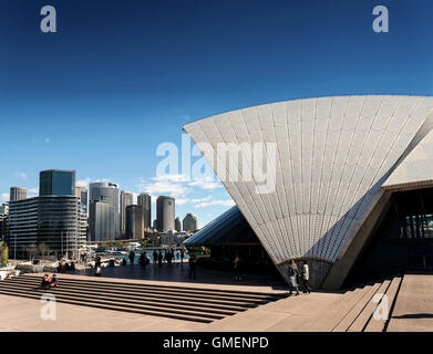 sydney opera house landmark and central CBD skyline in australia  on sunny day Stock Photo