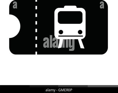 Train ticket icon illustration design Stock Vector