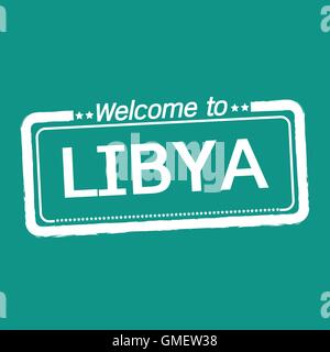 Welcome to LIBYA illustration design Stock Vector