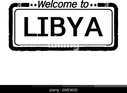 Welcome to LIBYA illustration design Stock Vector