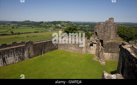 West and North walls of Dinefwr Castle Stock Photo