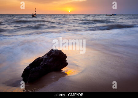 Yongoro, Sierra Leone - June 05, 2013: West Africa, the beaches of Yongoro in front of Freetown Stock Photo