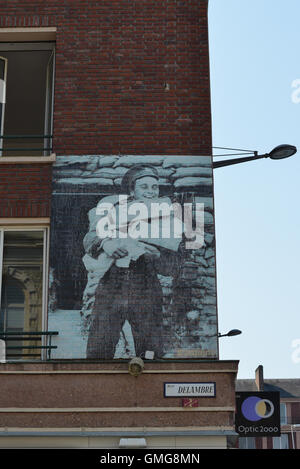 World war 1 wall art in Amiens, France Stock Photo