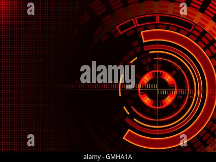 Abstract Technology Circles Background Stock Vector