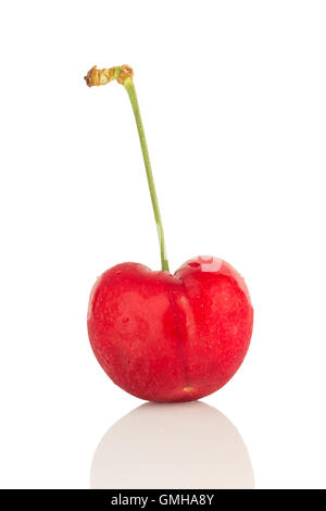 cherry berries ripe isolated on white background Stock Photo