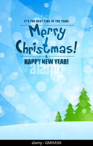Merry christmas landscape banner illustration Stock Vector Image & Art ...