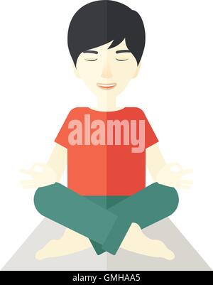 Yoga man Stock Vector