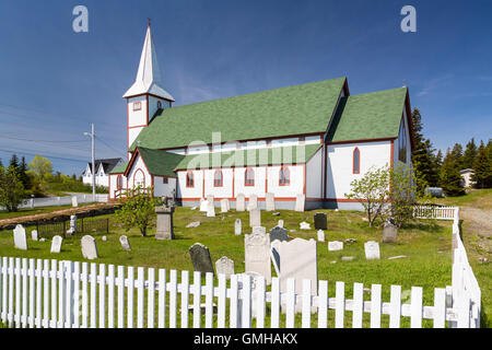 The St. Peters Anglican Church in Catalina, Newfoundland and Labrador, Canada. Stock Photo