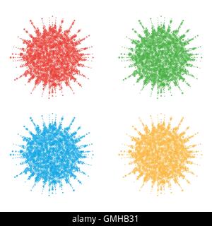 four dotted splashes Stock Vector