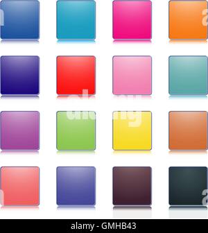Colored buttons, vector illustration Stock Vector