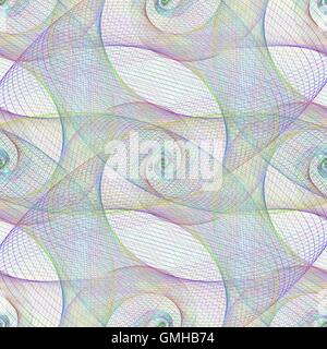 Unusual seamless fractal spiral pattern design Stock Vector