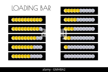 gold loading bars Stock Vector