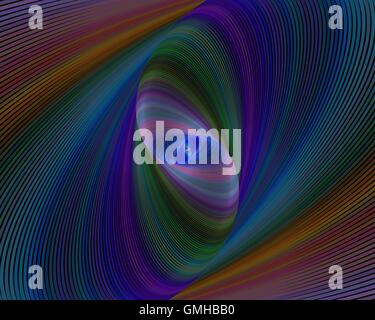 Colorful elliptical fractal background Stock Vector