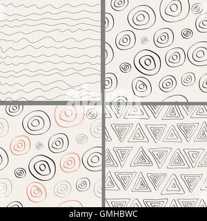 Set of seamless patterns. Stock Vector