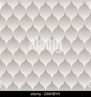 Vector Seamless Black & White Gradient Leaf Shape Circle Pattern Stock Vector
