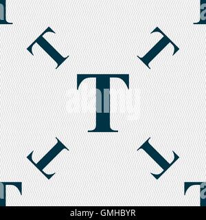 Text edit icon sign. Seamless pattern with geometric texture. Vector Stock Vector