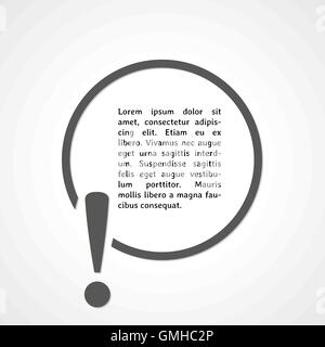 exclamation mark and circle Stock Vector
