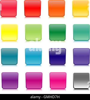 Colored buttons, vector illustration Stock Vector