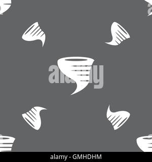Tornado icon. Seamless pattern on a gray background. Vector ...
