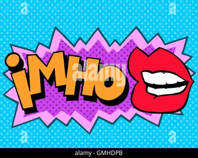 IMHO comic book style lettering Stock Vector