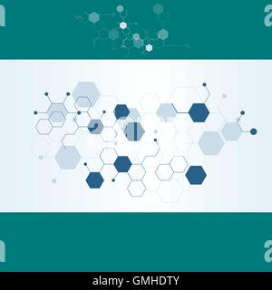 Colorful chemical chain picture Stock Vector