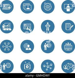 Business and Finances Icons Set. Flat Design. Stock Vector