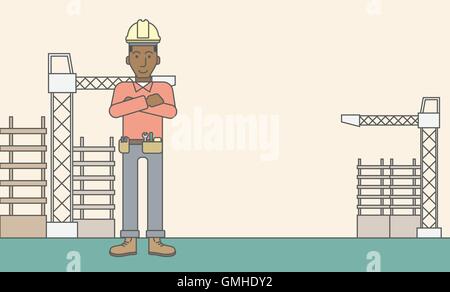Builder. Stock Vector