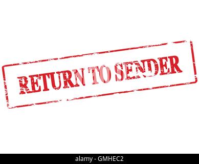 Return to sender Stock Vector