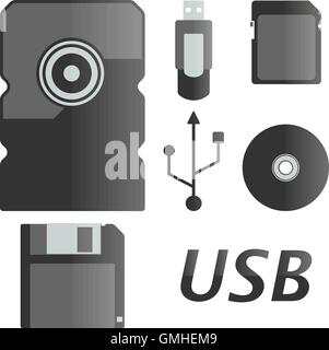Set of icons, vector illustration. Stock Vector