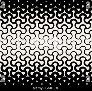 Vector Seamless Rounded Triangle  Shape Halftone Pattern Stock Vector