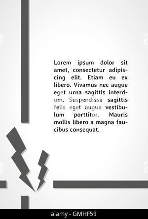 lightning symbol dark infographics Stock Vector