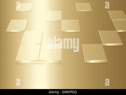 Gold Background With Squares Stock Vector