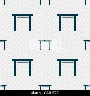stool seat icon sign. Seamless abstract background with geometric shapes. Vector Stock Vector