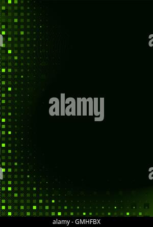 Green Pixels Background Stock Vector