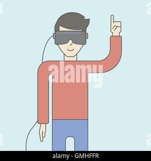 Virtual relaity headset. Stock Vector