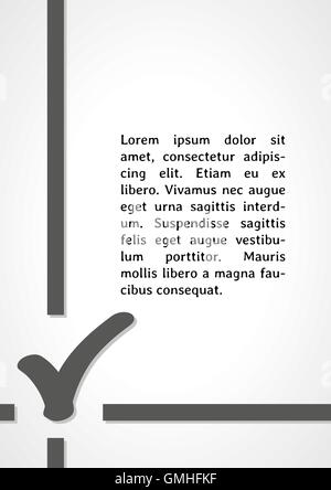 check symbol dark infographics Stock Vector