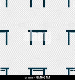 stool seat icon sign. Seamless abstract background with geometric shapes. Vector Stock Vector