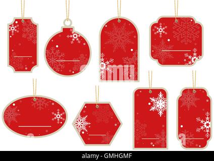Christmas Price Tag Set Stock Vector