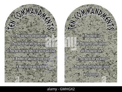 The Ten Commandments Stock Vector