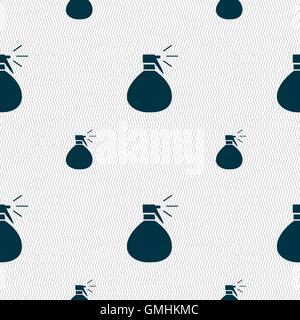 plastic spray of water icon sign. Seamless pattern with geometric texture. Vector Stock Vector