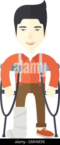 Injured man. Stock Vector