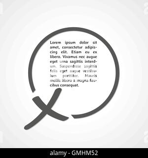 cross symbol and circle Stock Vector