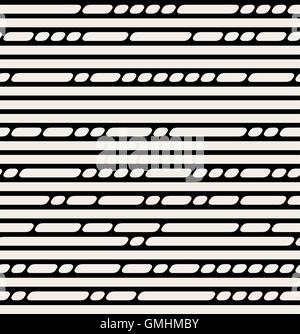 Vector Seamless Black And White Lines Pattern Stock Vector